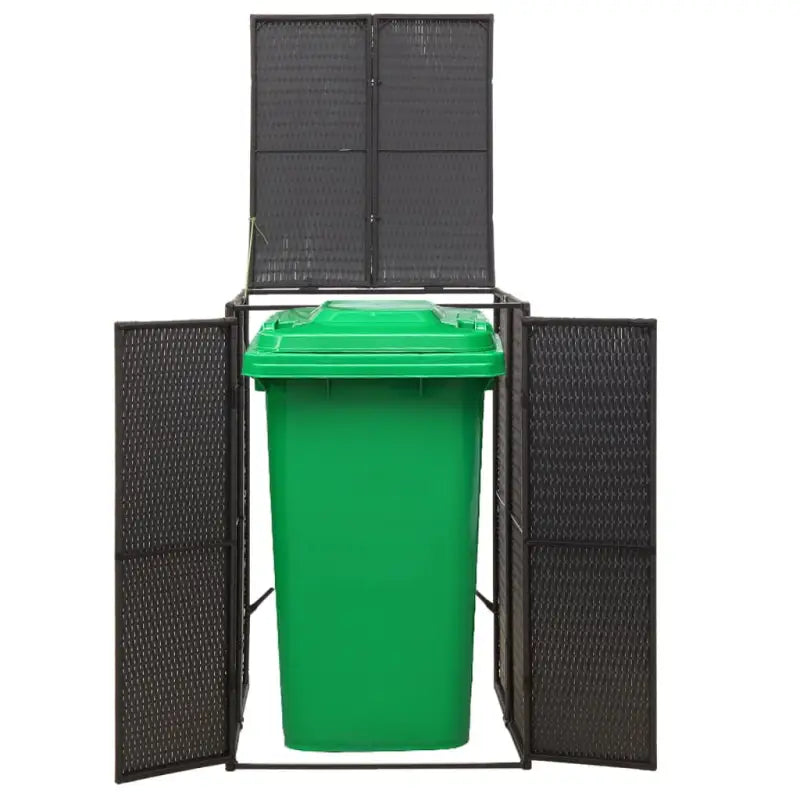 Containerberging van poly rattan voor in de tuin - Containerbergingen