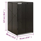 Containerberging van poly rattan voor in de tuin - Containerbergingen