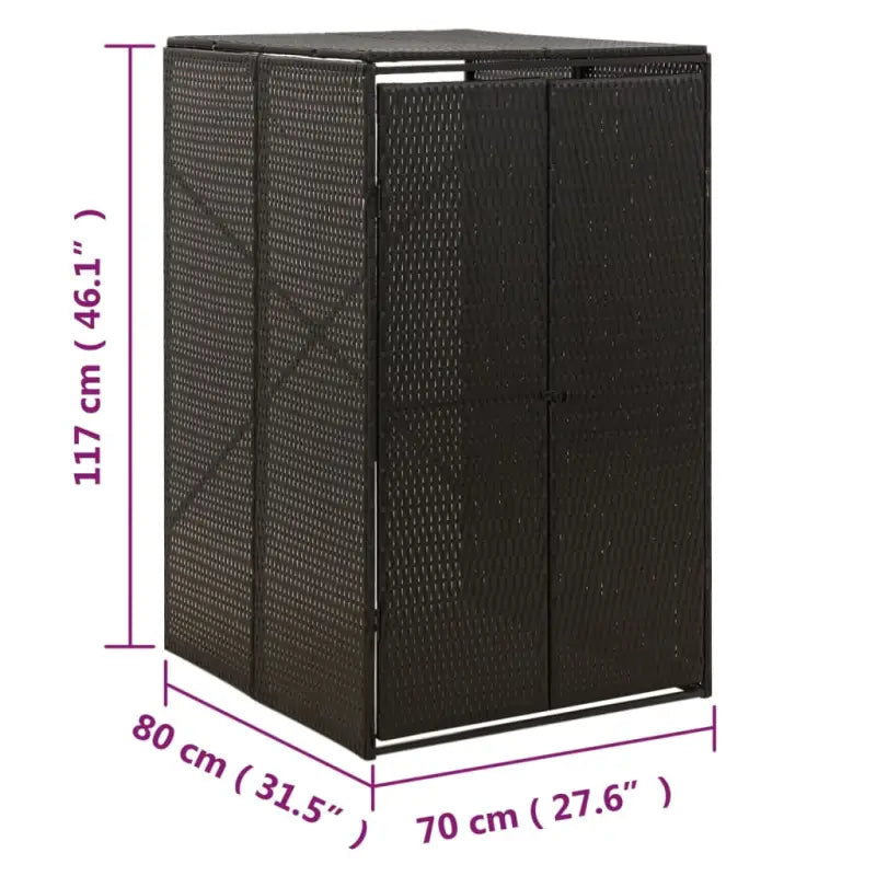 Containerberging van poly rattan voor in de tuin - Containerbergingen