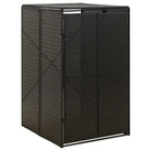Containerberging van poly rattan voor in de tuin - Zwart / 1 container / 1 - Containerbergingen