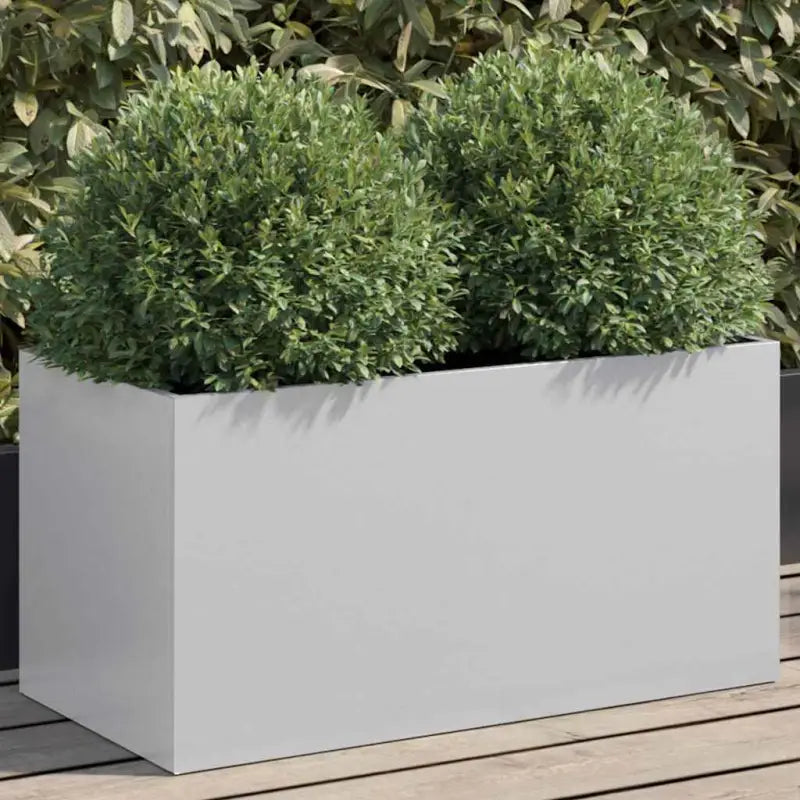 Cortenstalen plantenbakken voor tuin balkon en terras - Gegalvaniseerd staal/Grijs / 62 x 30 x 29 cm / 1 - Bloempotten