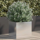 Cortenstalen plantenbakken voor tuin balkon en terras - Roestvrij staal/Lichtgrijs / 32 x 30 x 29 cm / 1 - Bloempotten