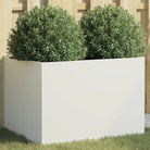Cortenstalen plantenbakken voor tuin balkon en terras - Staal/Wit / 62 x 47 x 46 cm / 1 - Bloempotten & plantenbakken