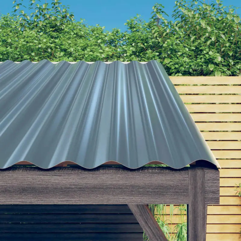 Dakshingles en pannen van gepoedercoat staal voor buitengebruik - Grijs / 80 x 36 cm / 12 - Dakshingles en -pannen