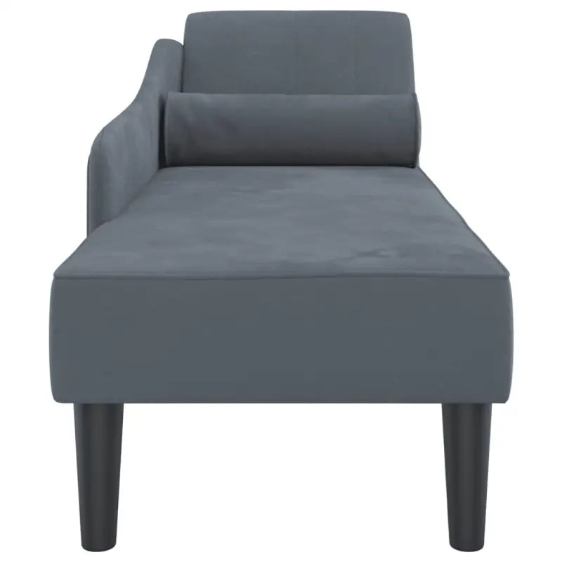 Darkgrijs materiaal chaise longue voor ultiem comfort en ontspanning - Chaises longues