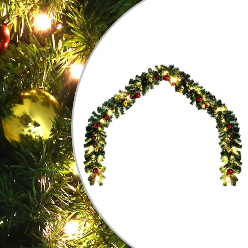 Decoratieve kerstslinger met krachtige LED’s voor feestelijke sfeer - 20 m / 1 / met ballen en LED’s - Decoratie