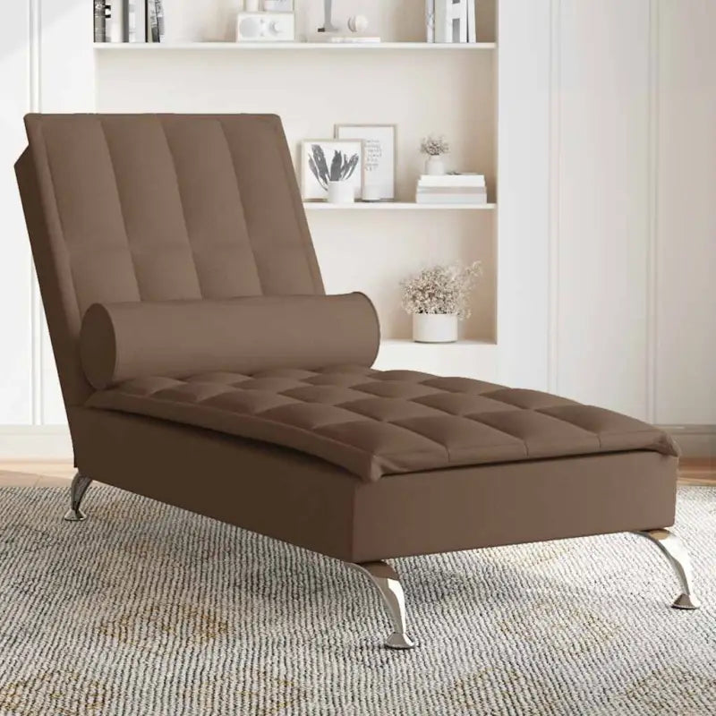Decoratieve massage chaise longue voor een gezellige interieurvoetnoot - Bruin / 1 - Chaises longues