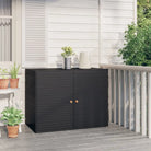 Decoratieve opbergkast van poly rattan voor binnen en buiten - Zwart / 1 - Opbergkasten & lockerkasten