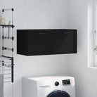 Decoratieve wandkast van bewerkt hout voor binnen en opbergruimte - Zwart / 80 x 36.5 x 35 cm / 1 - Opbergkasten &