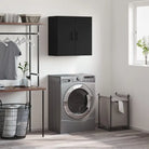 Decoratieve wandkast van bewerkt hout voor praktisch en stijlvol opbergruimte - Zwart / 1 - Opbergkasten & lockerkasten