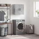 Decoratieve wandkast van bewerkt hout voor praktisch en stijlvol opbergruimte - Betongrijs / 1 - Opbergkasten &
