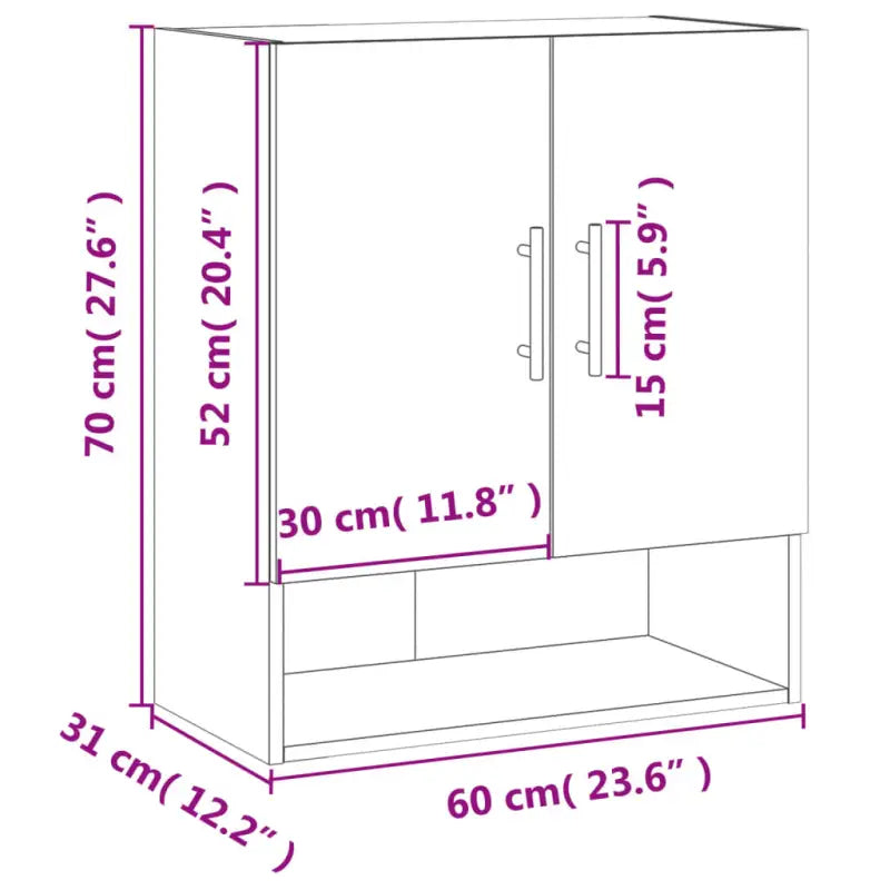 Decoratieve wandkast van bewerkt hout voor praktische opbergruimte - Wit / 1 - Opbergkasten & lockerkasten