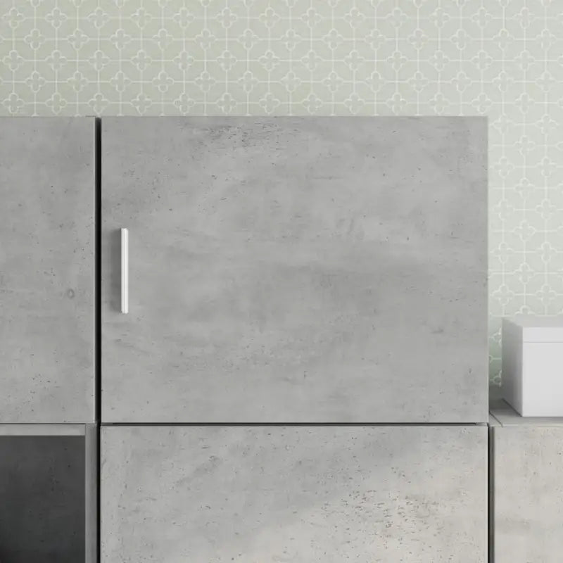 Decoratieve wandkast van bewerkt hout voor stijl en functionaliteit - Betongrijs / 1 - Dressoirs & buffetkasten