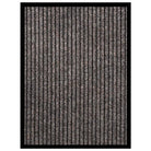 Deurmat met gestreept grijs en naaldvilt oppervlak voor vuilpreventie - Beige / 40 x 60 cm / 1 - Deurmatten