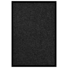 Deurmat met gestreept grijs en naaldvilt oppervlak voor vuilpreventie - Antraciet / 80 x 120 cm / 1 - Deurmatten