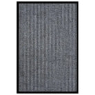 Deurmat met gestreept grijs en naaldvilt oppervlak voor vuilpreventie - Grijs / 80 x 120 cm / 1 - Deurmatten