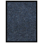 Deurmat met gestreept grijs en naaldvilt oppervlak voor vuilpreventie - Blauw / 40 x 60 cm / 1 - Deurmatten