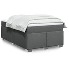 Donkerbruin boxspringbed met ademend vermogen en zachte materiaal vulling - Donkergrijs / 120 x 200 cm - Bedden &