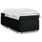 Donkerbruin boxspringbed met ademend vermogen en zachte materiaal vulling - Zwart / 100 x 200 cm - Bedden & bedframes