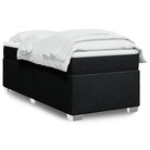 Donkerbruin boxspringbed met ademend vermogen en zachte materiaal vulling - Zwart / 80 x 200 cm - Bedden & bedframes