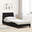 Donkergrijs bedframe met ademend vermogen en duurzaam polyester doek - Zwart / 80 x 200 cm - Bedden & bedframes