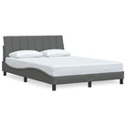 Donkergrijs bedframe met ademend vermogen en duurzaam polyester doek - Bedden & bedframes