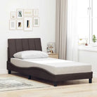 Donkergrijs bedframe met ademend vermogen en duurzaam polyester doek - Donkerbruin / 90 x 200 cm - Bedden & bedframes