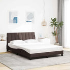 Donkergrijs bedframe met ademend vermogen en duurzaam polyester doek - Donkerbruin / 140 x 190 cm - Bedden & bedframes