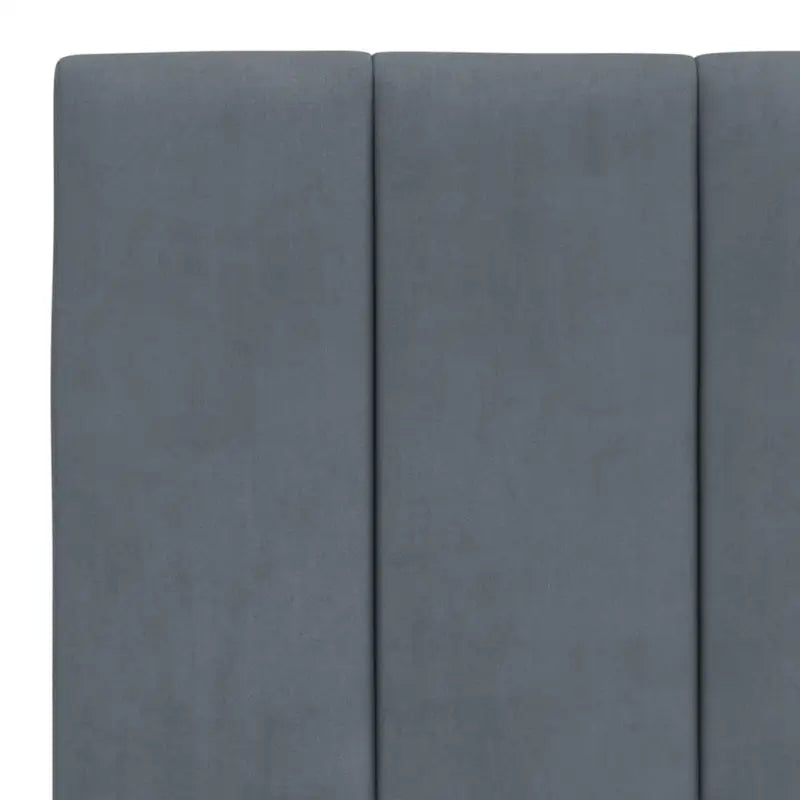 Donkergrijs bedframe met hoofdeinde en multiplex lattenbodem - Bedden & bedframes