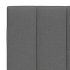 Donkergrijs bedframe met multiplex lattenbodem en hoofdeindekussen - Bedden & bedframes