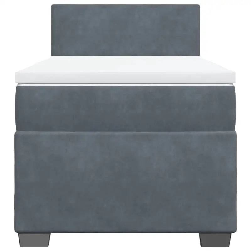 Donkergrijs boxspringbed met zacht fluweel en comfortabel vulling - Bedden & bedframes
