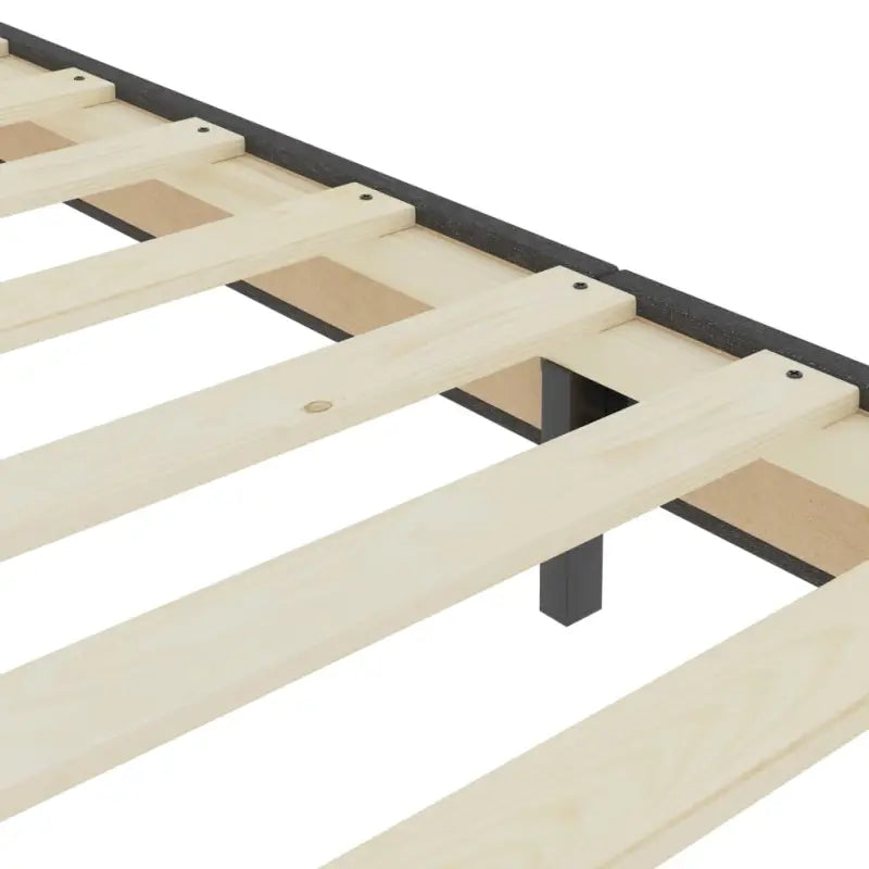Donkergrijs materiaal boxspring met elegant ontwerp voor slaapkamer - Bedden & bedframes