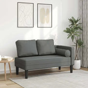 Donkergrijze chaise longue met comfortabel kussen voor ontspanning - Chaises longues