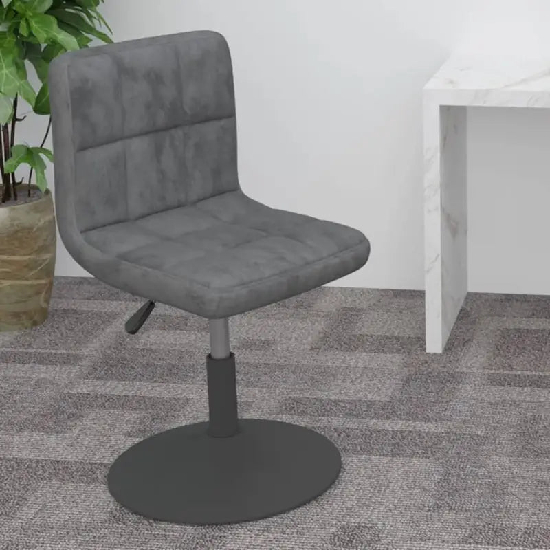 Draaibare barkruk met fluweel bekleding en verchroomde basis - Donkergrijs / 1 - Barkrukken