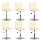 Draaibare Eetkamerstoelen met Comfort en Trendy Ontwerp - Crème / 6 - Eetkamerstoelen