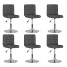Draaibare Eetkamerstoelen met Comfort en Trendy Ontwerp - Donkergrijs / 6 - Eetkamerstoelen