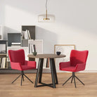 Draaibare eetkamerstoelen met elegant en comfortabel ontwerp - Wijnrood / 2 - Eetkamerstoelen
