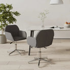 Draaibare Eetkamerstoelen met Elegant en Duurzaam Stoffenontwerp - Donkergrijs / 2 - Eetkamerstoelen