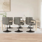 Draaibare Eetkamerstoelen met Fluweel en Stalen Frame - Eetkamerstoelen
