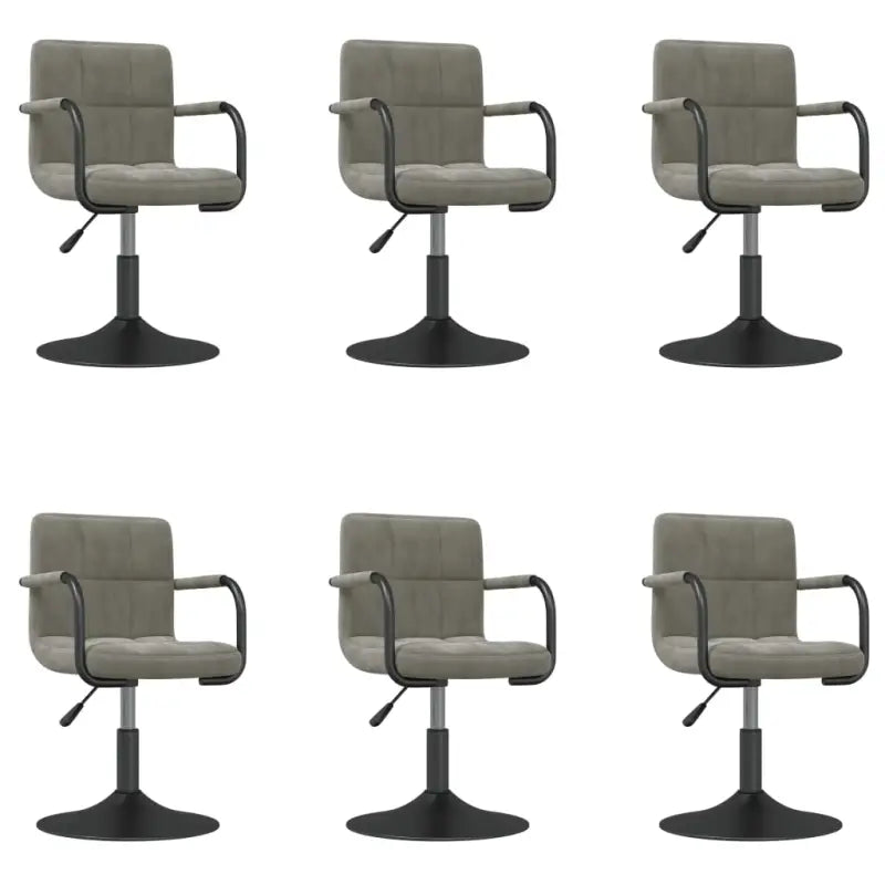 Draaibare Eetkamerstoelen met Fluweel en Stalen Frame - Eetkamerstoelen