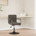 Draaibare Eetkamerstoelen met Fluweel en Stalen Frame - Donkergrijs / 1 - Eetkamerstoelen