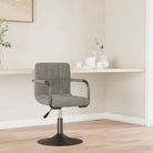 Draaibare Eetkamerstoelen met Fluweel en Stalen Frame - Lichtgrijs / 1 - Eetkamerstoelen
