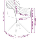 Draaibare eetkamerstoelen met hoogte armleuning en elegant design - Eetkamerstoelen