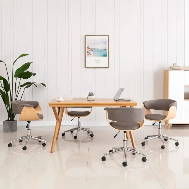 Draaibare Eetkamertafels voor moderne interieurs - Taupe / 4 - Eetkamerstoelen