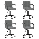 Draaibare Eetstoelen in Fluweel voor een Moderne Look - Donkergrijs / 4 - Eetkamerstoelen