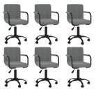 Draaibare Eetstoelen in Fluweel voor een Moderne Look - Donkergrijs / 6 - Eetkamerstoelen