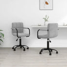 Draaibare Eetstoelen in Fluweel voor een Moderne Look - Lichtgrijs / 2 - Eetkamerstoelen