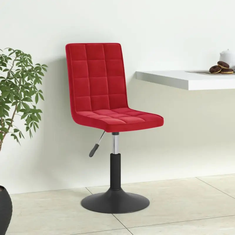 Draaibare eetstoelen met fluweel voor een moderne keukenstijl - Wijnrood / 6 - Eetkamerstoelen