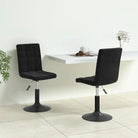 Draaibare eetstoelen met fluweel voor een moderne keukenstijl - Zwart / 2 - Eetkamerstoelen