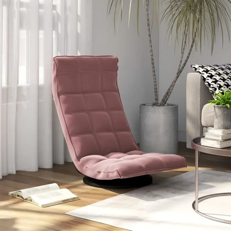 Draaibare vloerstoel met stabiel metalen frame en afmetingen voor comfortabel gebruik - Roze / 1 - Vloerstoelen